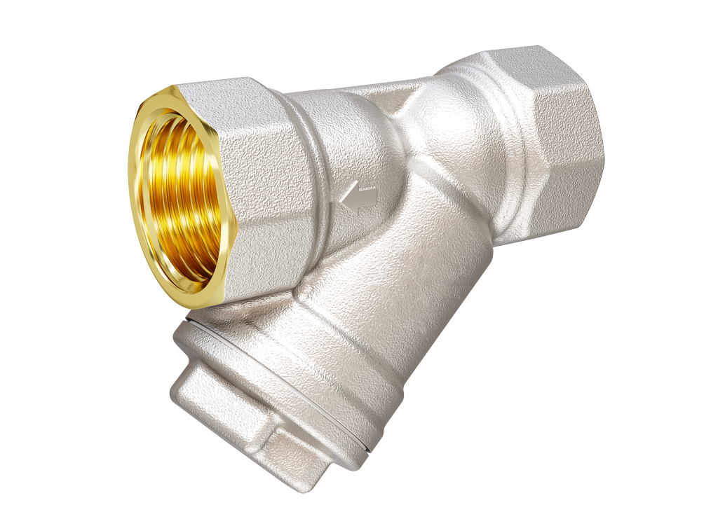 Фильтр косой латунный LD Pride 57.25.В-В Ду25 Ру40 в упаковке