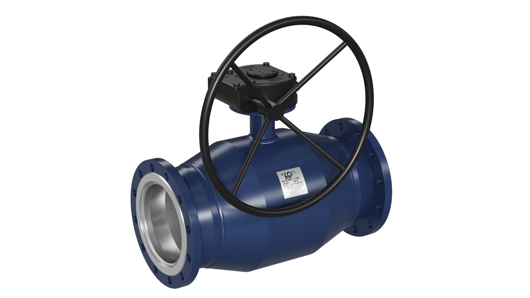 Кран шаровый LD КШЦФР из стали 12Х18Н10Т Ду250/200 Ру2,5МПа с редуктором