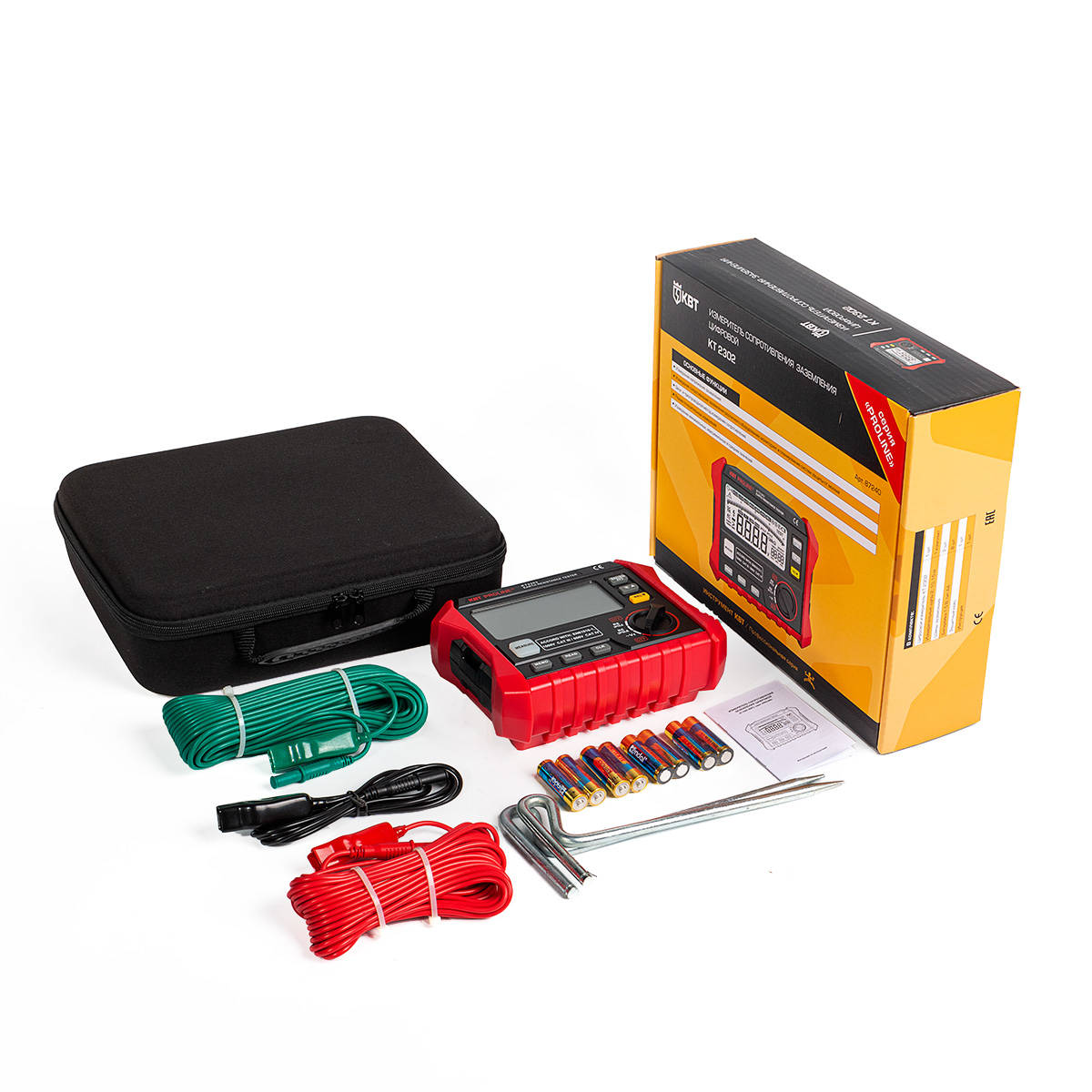 Измеритель сопротивления заземления цифровой KT 2302 серия PROLINE