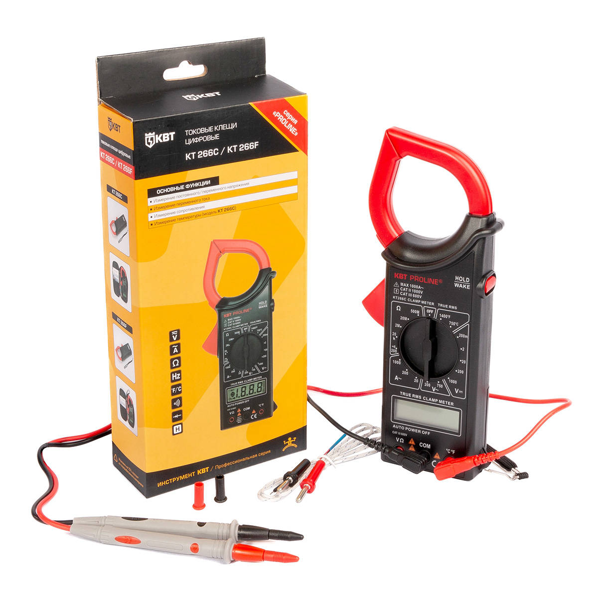 Токовые клещи цифровые KT 266C серия PROLINE