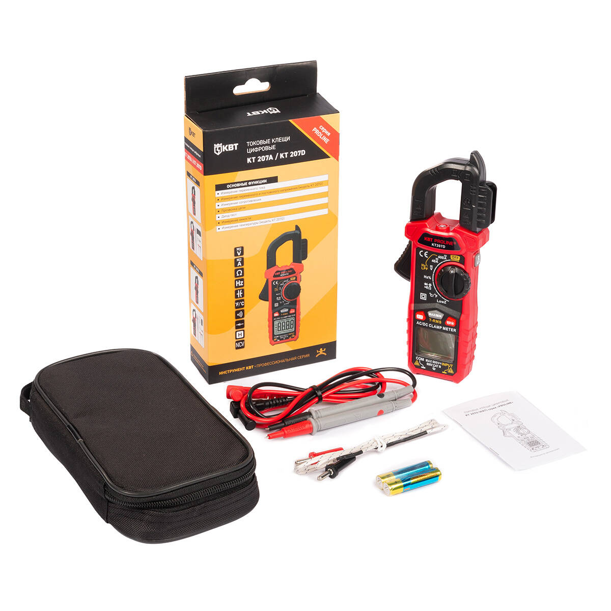Токовые клещи цифровые KT 207D серия PROLINE