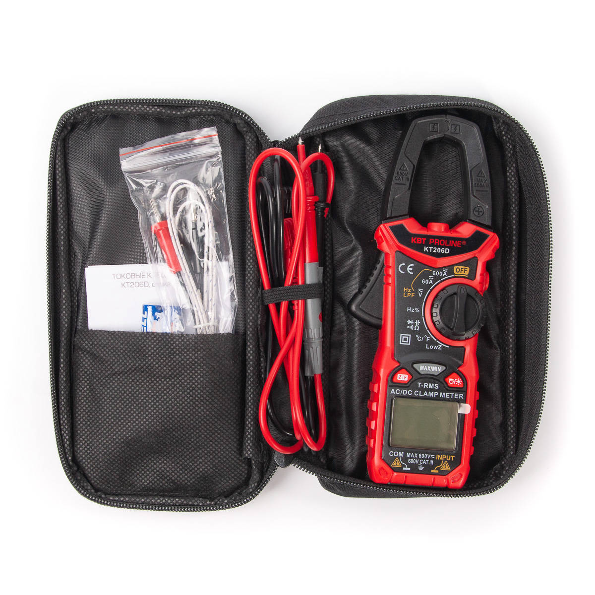 Токовые клещи цифровые КТ 206D серия PROLINE Токовые клещи цифровые КТ 206D серия PROLINE