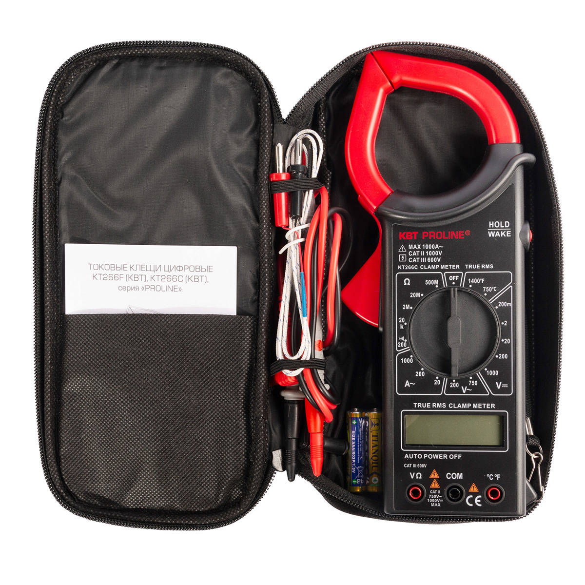 Токовые клещи цифровые KT 266C серия PROLINE