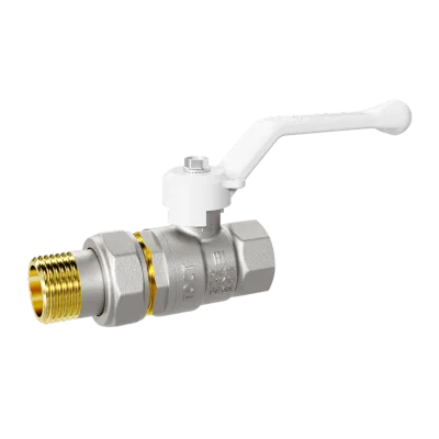 Кран шаровой латунный LD Pride 47.25.В-ГШ.Р Ду 25 Ру 40 рычаг (white) с биркой