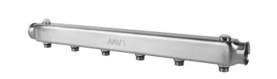 Коллектор из нержавеющей стали MVI, м\ц 100мм, 1"x1/2", 6 выходов