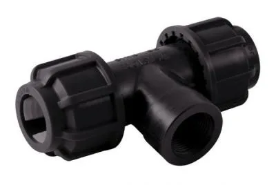 Тройник ПНД компрессионный с внутренней резьбой 50х1 1/2"х50 ASTORE (Италия)