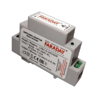 Блок питания с креплением на DIN рейку 12W/12-24V