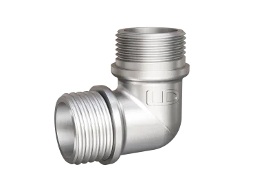 Угол 90 гр LD Pride DN20 (3/4") НР/НР латунь никель