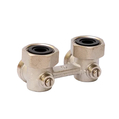 Узел нижнего подключения угловой, с шаровым затвором MVI 3/4"*3/4"