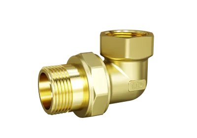 Сгон разъемный угловой (американка) LD Pride DN15 (1/2") ВР/НР латунь