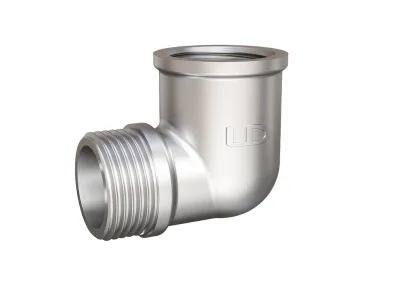 Угол 90 гр LD Pride DN25 (1") ВР/НР латунь никель