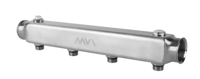 Коллектор из нержавеющей стали MVI, м\ц 100мм, 1"x1/2", 4 выхода